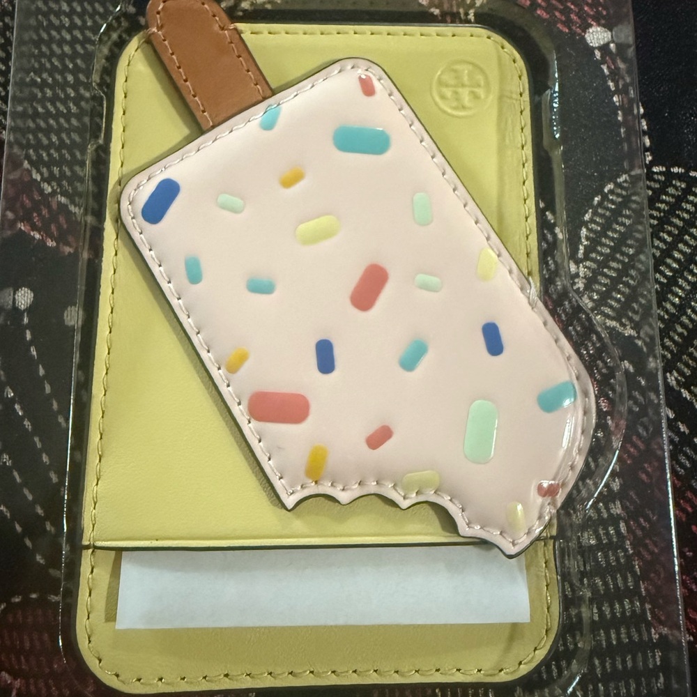 NIB Tory Burch Ice Cream  with Sprinkles card holder for phone.